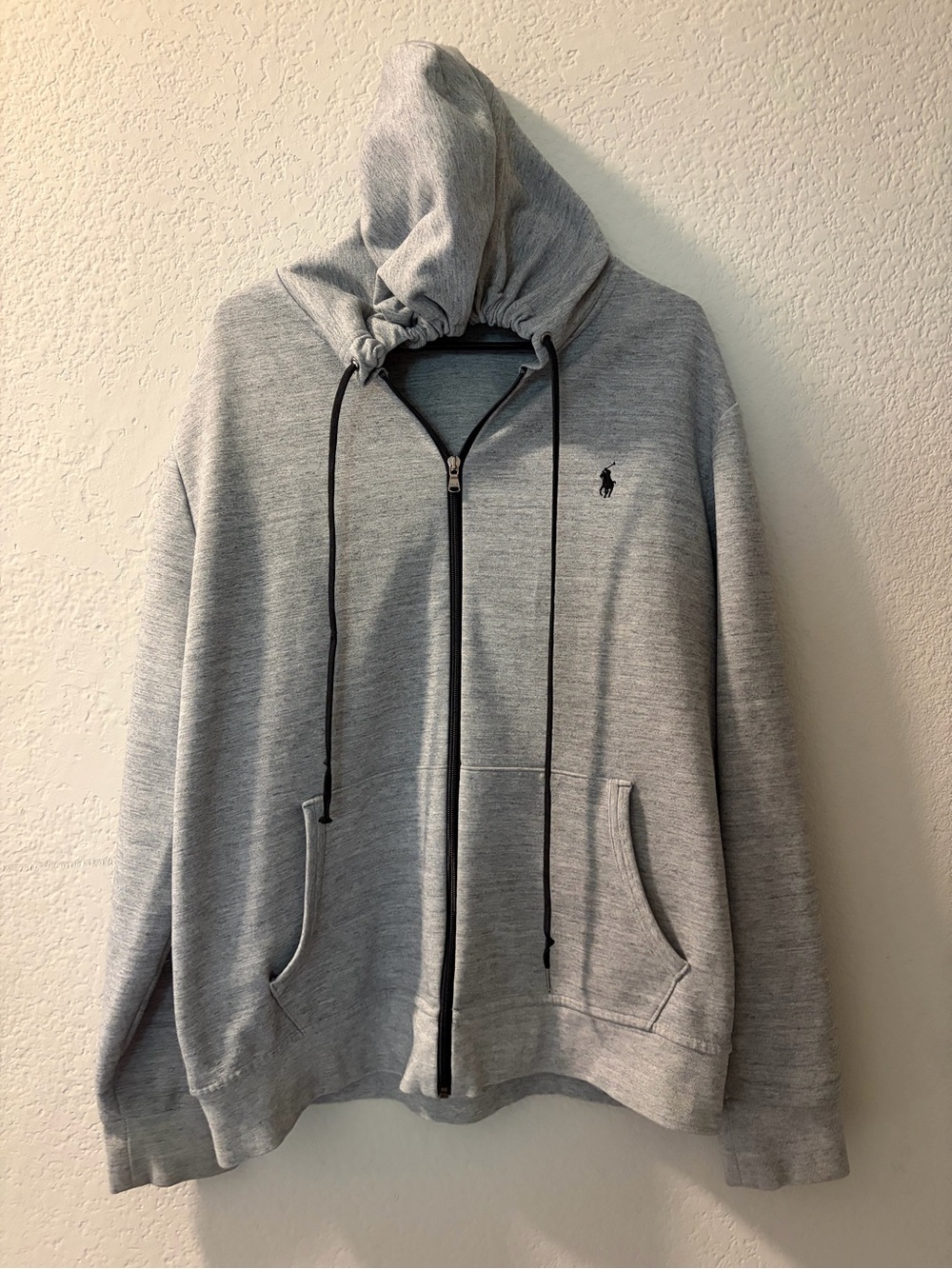 Ralph Lauren Men’s Gray Full-Zip Hooded Sweater size XL